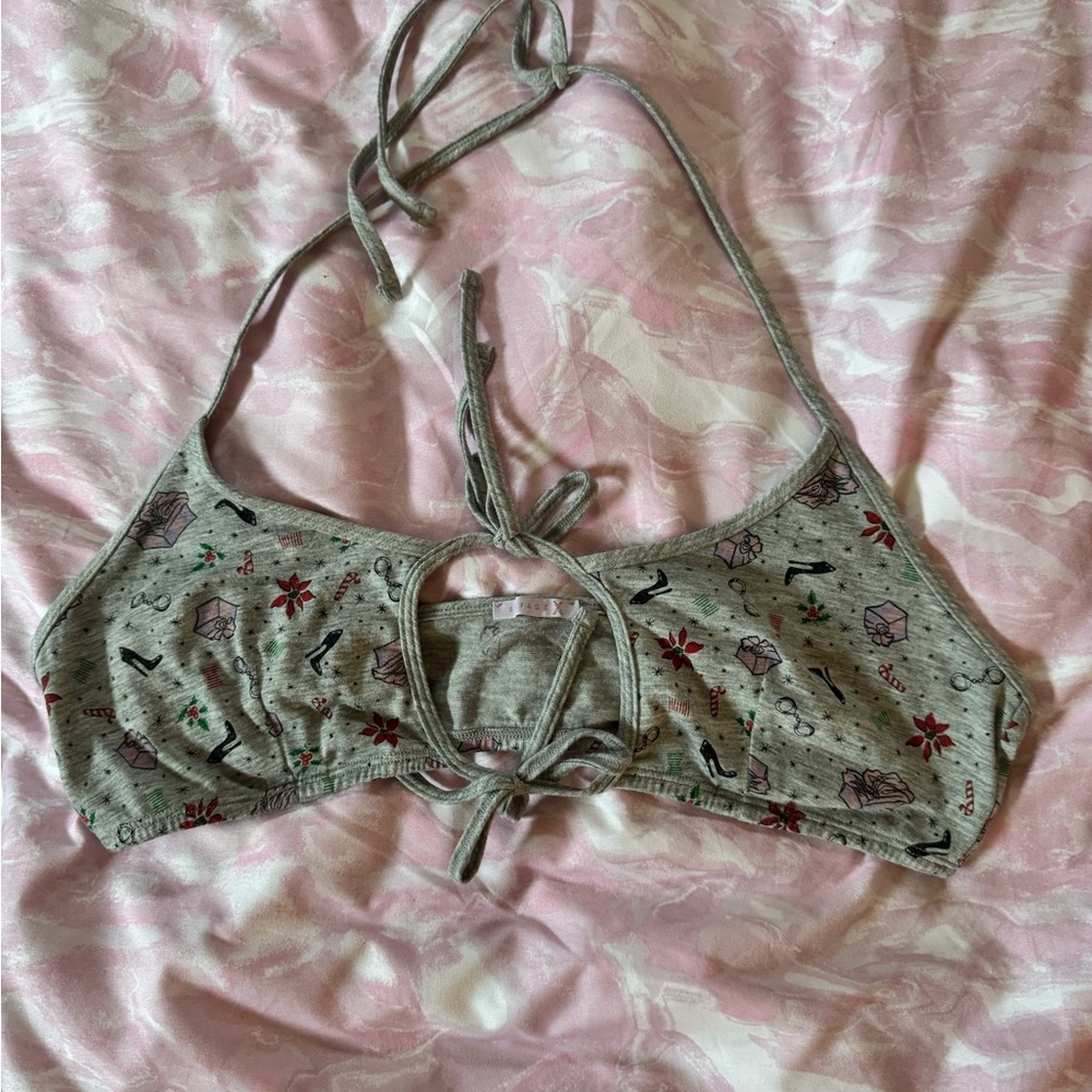 Savage X Fenty Christmas Halter Bra Top